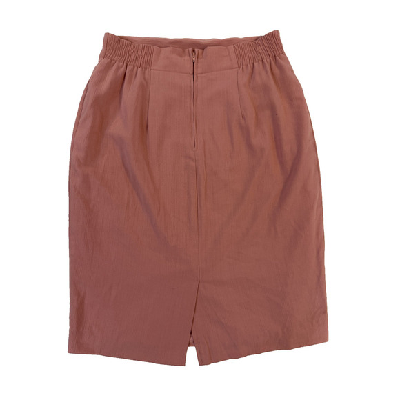 Modiano Skirt Womens 14 Pink Elastic Waist Vintage Style Midi Lightweight USA - Picture 5 of 5